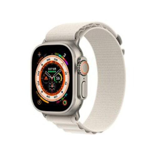 APPLE アップル Apple Watch Ultra(GPS + Cellularモデル)- 49mmチタニウムケースとスターライトアルパインループ - S