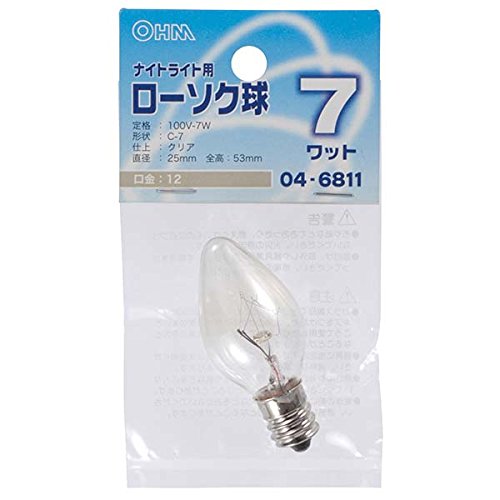 OHM �������ŵ� ���������� �ʥ��ȥ饤���� 7W E12 ���ꥢ (04-6811)