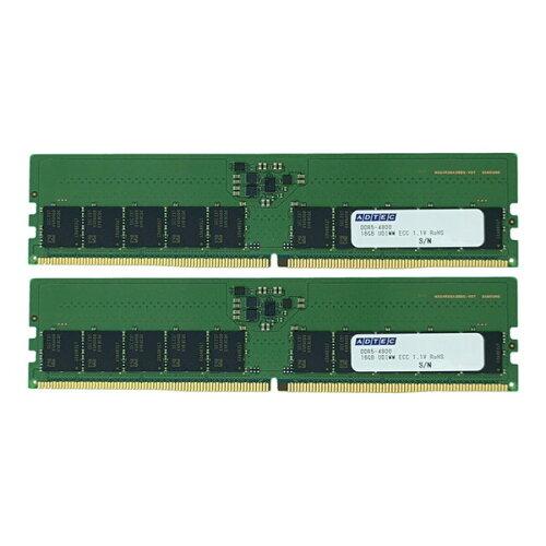 アドテック ADS4800D-E16GSBW DDR5-4800 UDIMM ECC 16GBx2枚 1Rx8(ADS4800D-E16GSBW)