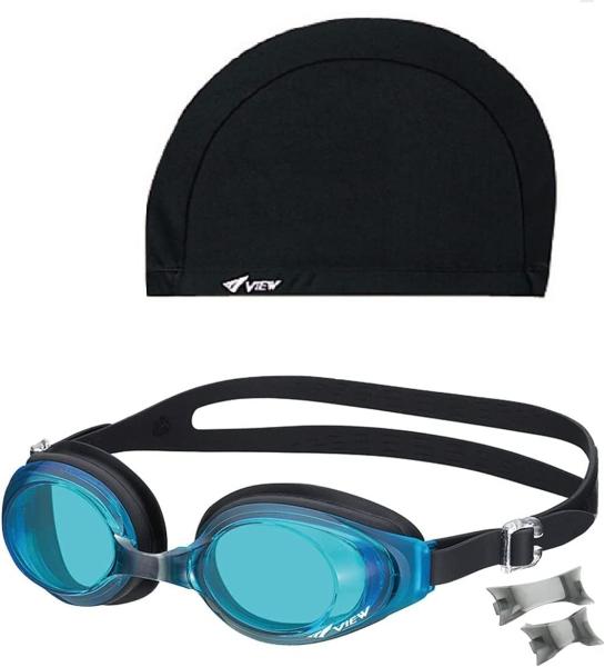 Tabata(タバタ) フィットネスゴーグル_キャップセット (VA1605) [色 : アクアマリンブラック]