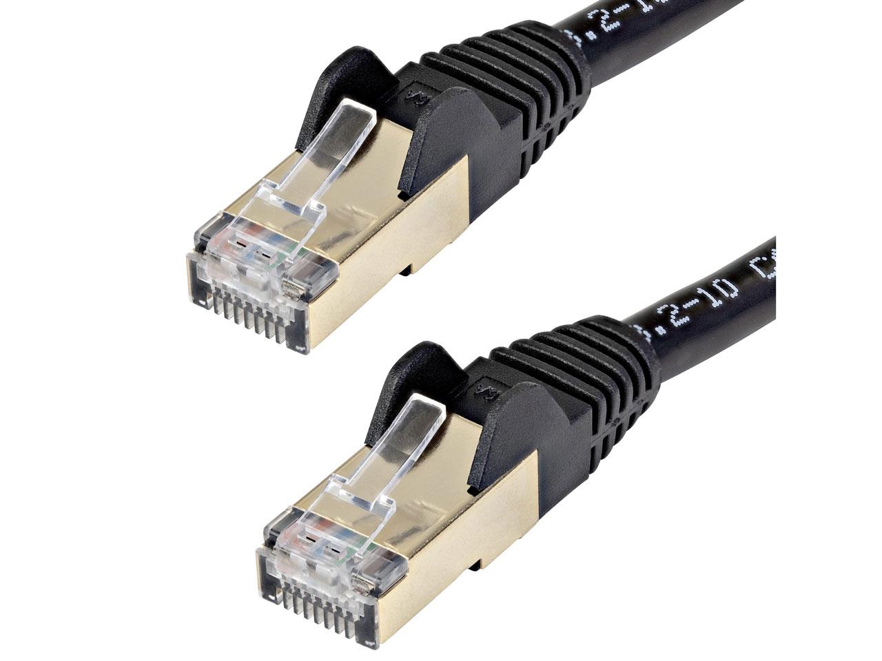 STARTECH.COM StarTech.com カテゴリ6A対応LANケーブル(2m/ブラック) Cat6A STP(シールドツイストペア)ケーブル ツメ折れ防止カバー付き 6ASPAT2MBK