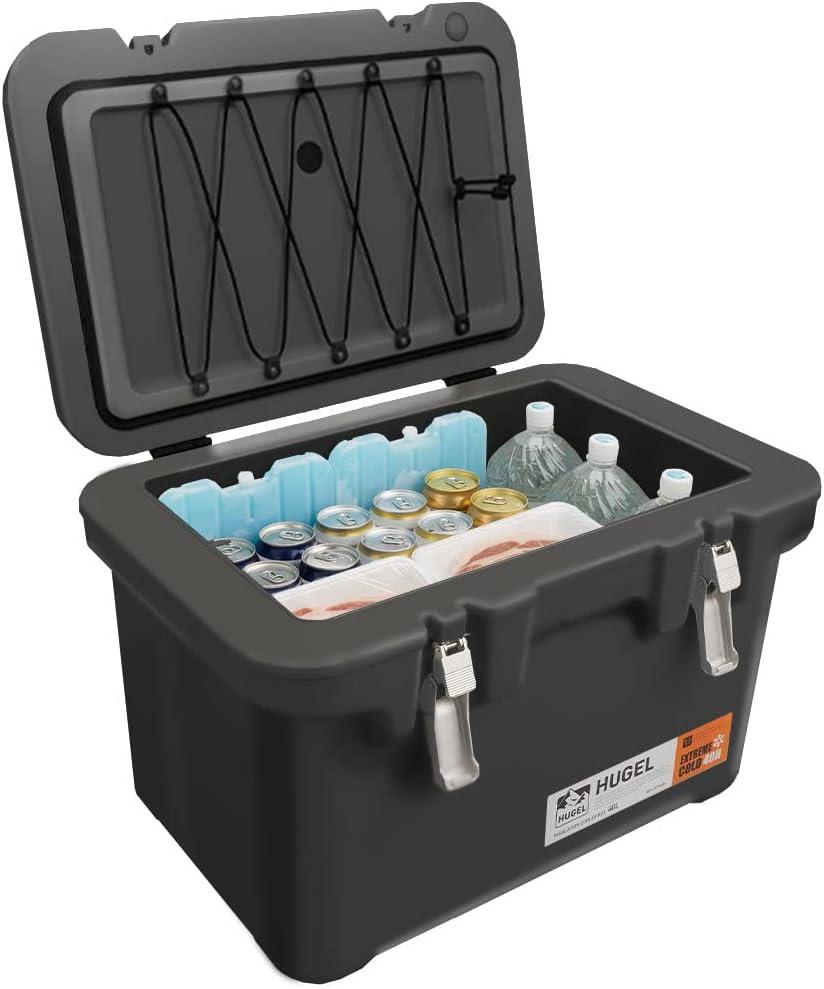 IRISOHYAMA アイリスオーヤマ 【55時間保冷】 アイリスオーヤマ HUGEL 真空断熱クーラーボックス 40L チャコ-ルグレー クーラーボックス レジャークーラー アウトドア キャンプ 大型 スポーツ VITC-40