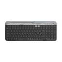 LOGICOOL ロジクール 静音 Bluetooth ワイヤレスキーボード K580GR グラファイト 超薄型 小型 Unifying 薄型 テンキー 無線(...