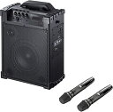 SANWASUPPLY サンワサプライ ワイヤレスマイク付き拡声器スピーカー(バッテリー内蔵・ワイヤレスマイク2本対応) MM-SPAMP14