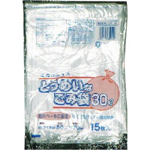 日本技研工業 とうめいなごみ袋 30L 15枚 UV-31