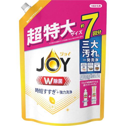 P&G JOY ジョイ W除菌 食器用洗剤 レモン つめかえ用 超特大サイズ 910mL