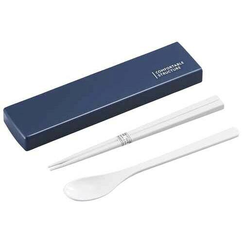 OSK ≪新商品≫【コンフォータブル】 引フタコンビ 箸＆スプーンセット 抗菌＜日本製＞ (140136)