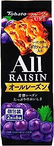 &nbsp;メーカー&nbsp;東ハト&nbsp;商品カテゴリ&nbsp;菓子・スナック＞ビスケット・クッキー&nbsp;発送目安&nbsp;2日〜3日以内に発送予定（土日祝除）&nbsp;お支払方法&nbsp;銀行振込・クレジットカード&nbsp;送料&nbsp;送料無料&nbsp;特記事項&nbsp;&nbsp;その他&nbsp;サイズ:・ピース正面縦:210.0、正面横:78.0、奥行:55.0、重量:104、・ケース正面縦:227、正面横:353、奥行:361、重量:2920、素材:レーズン(アメリカ製造又はトルコ製造)、小麦粉、砂糖混合ブドウ糖果糖液糖、ファットスプレッド、砂糖、ブドウ糖、加糖れん乳、脱脂粉乳、モルトエキス、液卵、洋酒、バター、レーズンペースト、食塩、ショートニング、れん乳パウダー、チーズパウダー、植物油脂/ソルビトール、膨脹剤、酸味料、香料、カラメル色素、(一部に卵・乳成分・小麦・大豆を含む)、メーカー名:東ハト、賞味期限:180日、商品詳細:商品名:東ハトオールレーズン2枚×6袋【新商品2/6発売】△、ブランド名:東ハト、内容量:12枚(2枚×6袋)、アレルゲン:卵、乳、小麦、大豆、栄養成分:2枚、エネルギー:56、たんぱく質:0.8、脂質:0.8、炭水化物:11.4、ナトリウム:、保存方法:直射日光および高温多湿の場所を避けて保存、 ◆ フルーツを漬け込むシロップの配合を見直し、フルーツ感をアップさせました