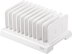 SANWASUPPLY サンワサプライ PDA-STN20WN タブレット・スマートフォン用スタンド(10台収納タイプ)(PDA-STN20WN)