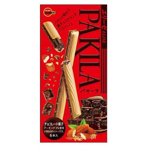 &nbsp;メーカー&nbsp;ブルボン&nbsp;商品カテゴリ&nbsp;菓子・スナック＞ビスケット・クッキー&nbsp;発送目安&nbsp;1〜2週間以内に発送予定&nbsp;お支払方法&nbsp;銀行振込・クレジットカード&nbsp;送料&nbsp;送料無料&nbsp;特記事項&nbsp;&nbsp;その他&nbsp;サイズ:・ピース正面縦:165.0、正面横:80.0、奥行:20.0、重量:62、・ケース正面縦:355、正面横:330、奥行:225、重量:5610、素材:砂糖(外国製造、国内製造)、カカオマス、小麦粉、全粉乳、植物油脂、ココアバター、アーモンド、ホエイパウダー(乳成分を含む)、乳糖、小麦パフ、大豆粉、マーガリン(乳成分を含む)、液卵黄(卵を含む)、コーンフラワー、水飴、液全卵、食用加工油脂、マルトース、モルトエキス(小麦を含む)、食塩/トレハロース、ソルビトール、乳化剤(大豆由来)、膨脹剤、香料(乳由来)、着色料(カロテノイド、ウコン)、注意事項:注文後のお取り寄せ商品となります。(1週間〜10日程度お時間を頂戴する場合がございますのでご了承下さい)。、メーカー名:ブルボン、賞味期限:360日、商品詳細:商品名:ブルボンパキーラ6本【新商品4/4発売】□お取り寄せ品、ブランド名:ブルボン、内容量:6本、アレルゲン:卵、乳、小麦、大豆、栄養成分:1本(標準7.7gあたり)、エネルギー:41、たんぱく質:0.7、脂質:2.3、炭水化物:4.5、ナトリウム:4、保存方法:直射日光および高温多湿の場所を避けて保存、 ◆ パキッと味わう板チョコクランチウエハース