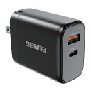 ADTEC アドテック PD充電器 65W 2ポート【USB-C+USB-A】【PD3.0/GaN (窒化ガリウム)】ブラック【APD-V065AC-BK】(2)