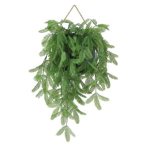 不二貿易 フェイクグリーン ミモザ ハンギング FB-3091624 グリーン 品番:41125