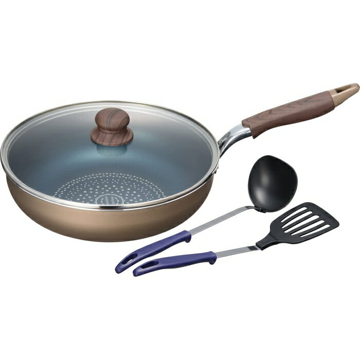 和平フレイズ 調理器具セット ガラス蓋付いため鍋28cm(ツール付) (1034366)【入数:6】