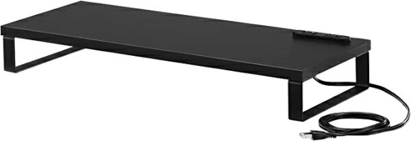 SANWASUPPLY サンワサプライ コンセント付きモニター台(W600・ブラック) MR-LC212BK