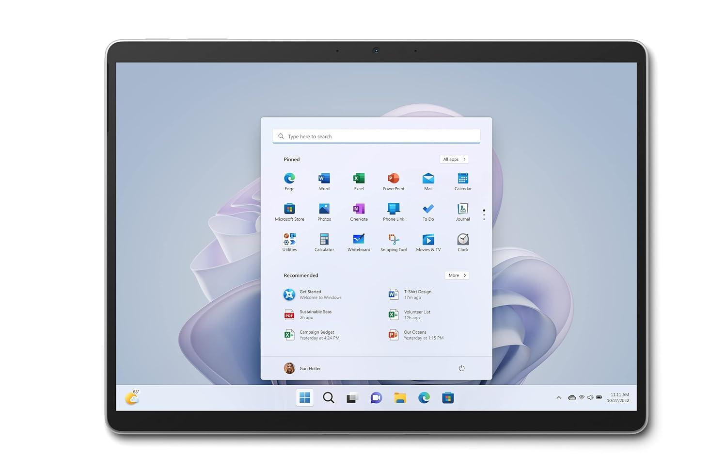MICROSOFT マイクロソフト QKV-00010 マイクロソフト Surface Pro9 Windows 11 Pro 13.0型(インチ) 2880×1920 Core i7 16GB SSD 1TB Wi-Fiモデル Bluetooth v5.1 800〜900g シルバー系