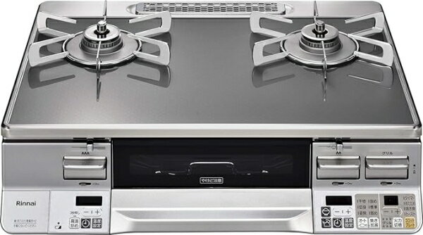 RINNAI リンナイ ガステーブルラクシエPrime都市ガス12A/13A用左強火力オート機能付きグリルココットプレート付属ミッドグレー/シルバーRTE65VAGPA-GL(13A)