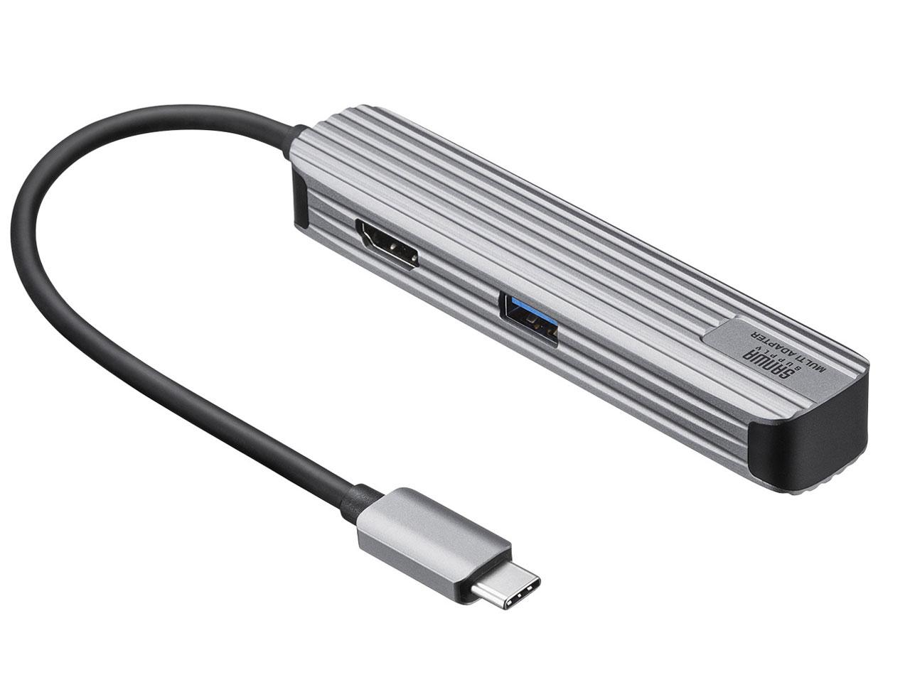 SANWA SUPPLY - SANWASUPPLY サンワサプライ USB-3TCHC5S USB Type-Cマルチ変換アダプタ(HDMI+カードリーダー付)(USB-3TCHC5S)