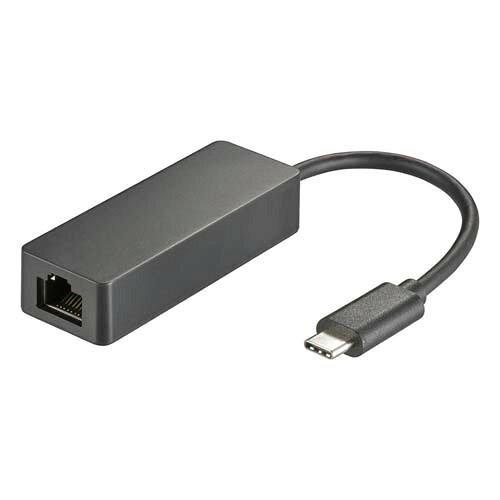 OHM オーム電機 GigaLANアダプター(USB Type-C接続有線LAN/1000BASE-T 1Gbps対応/10cmケーブル) PC-SHL13-K