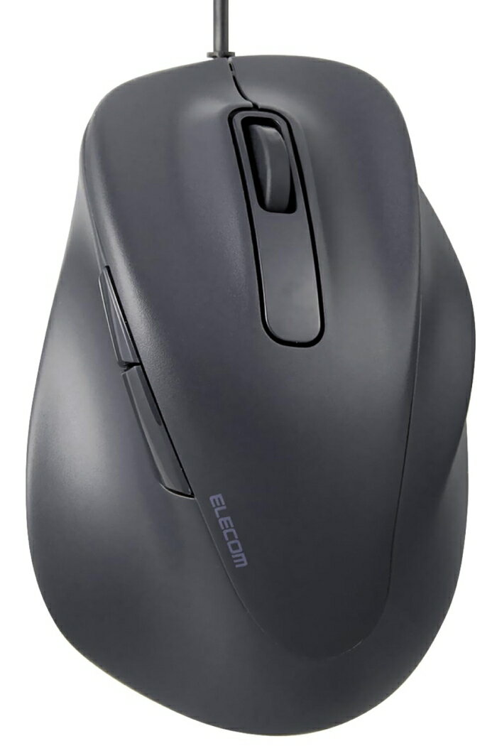 ELECOM エレコム マウス/右手専用/Mサイズ/有線/5ボタン/ブラック(M-XGM30UBSKBK)