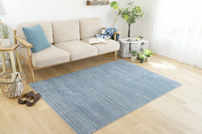 スミノエ(Suminoe) ラグ【リュストル】柔らかいタッチ感。上品な光沢感のあるナイロン糸を使用した、耐久性に優れた防炎ラグ (13440047)