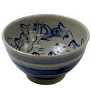 常滑焼(Tokonameyaki) 山田作▽猫(青)絵付茶碗 (93296320)