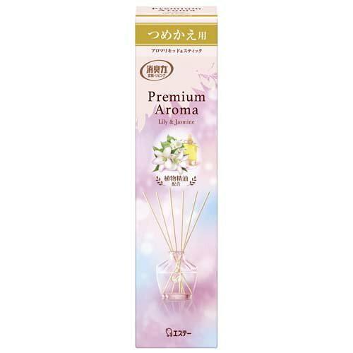 エステー お部屋の消臭力 PREMIUM AROMA STICK 詰替 リリー＆ジャスミン【入数:24】