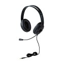 ELECOM エレコム 有線ヘッドセット/指向性マイク/4極/1.8m/ブラック(HS-HP07STBK)