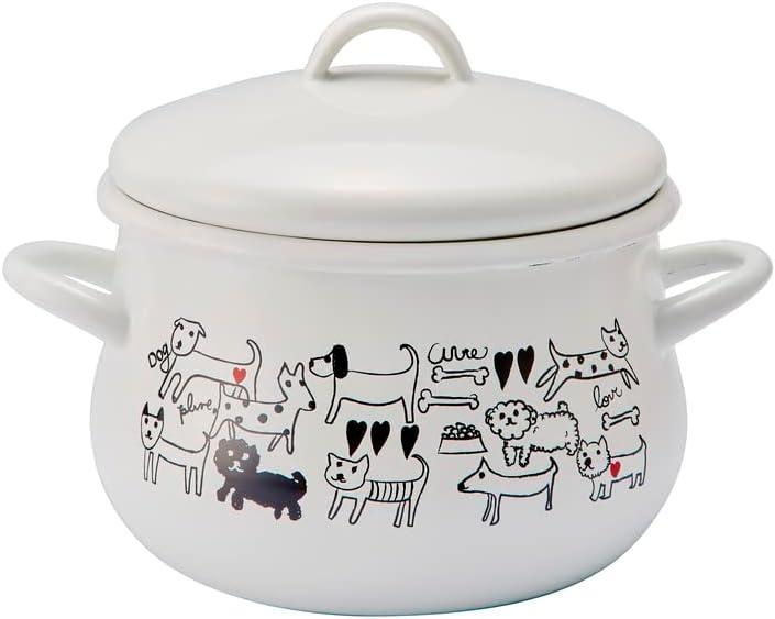 豊琺瑯(Yutaka Horo) プルーン・ホーロー両手鍋16cm (PCR-804)