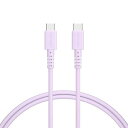 MOTTERU USB-C to USB-Cシリコンケーブル 100cm ペールアイリス(MOT-SLCC100-PU)(2)