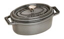 STAUB ストウブ ストウブ ピコ・ココット オーバル グレー 11cm 40500-116