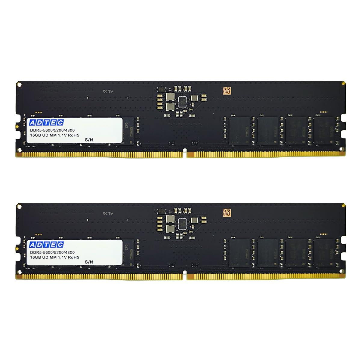アドテック ADS5600D-H16GW DDR5-5600 UDIMM 8GB(ADS5600D-H16GW)
