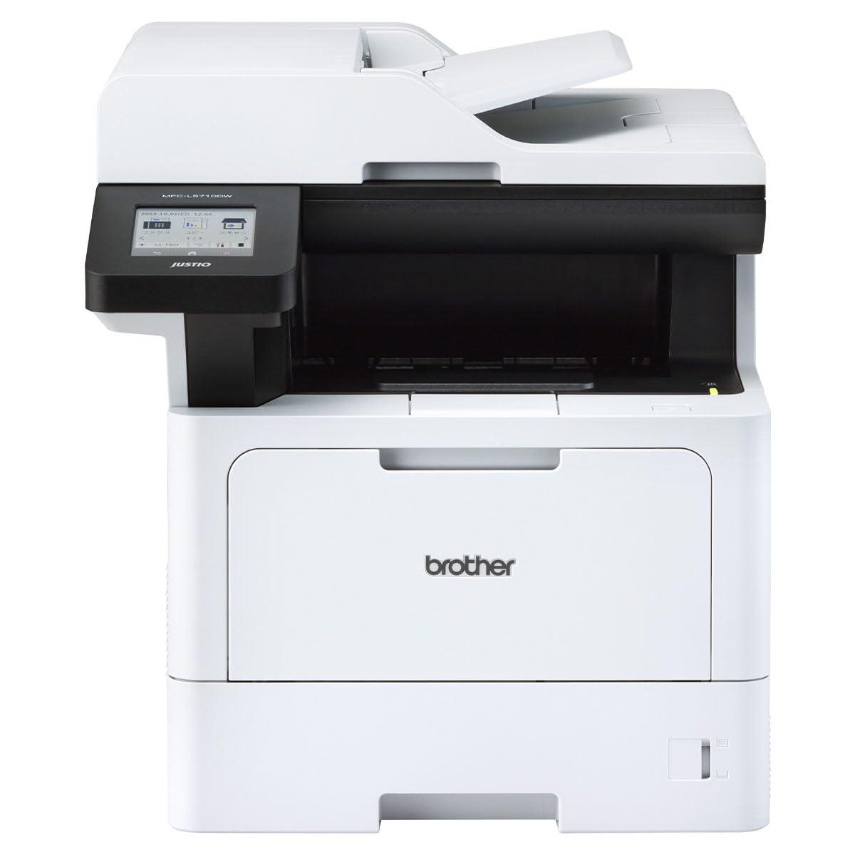 BROTHER ブラザー MFC-L5710DW JUSTIO モノクロレーザープリンター トナー 1200×1200 dpi 最大用紙サイズA4 接続(USB)〇 接続(有線LAN/無線LAN)〇 スキャナ機能有り コピー機能有り FAX機能有り ホワイト