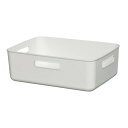 ヒマラヤ化学 1388 やわらかBOX/ワイド浅型 ホワイト 364×259×120 (138877 6623)(3)