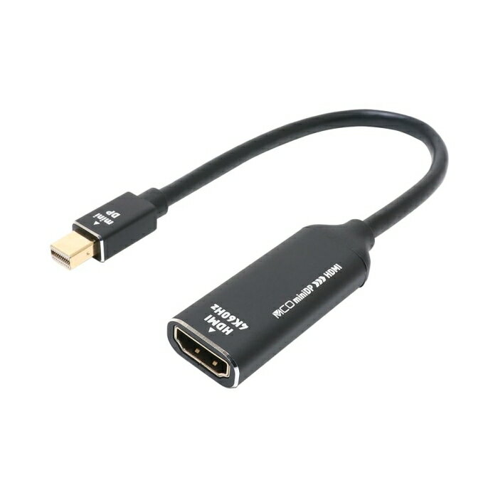 ナカバヤシ miniDP-HDMI変換アダプタ 4K対応 ブラック DPM-4KA1/BK