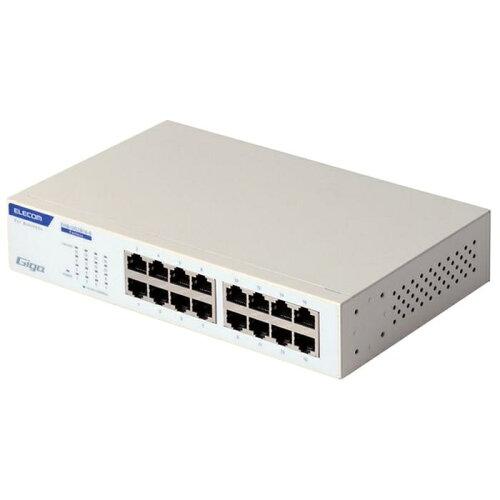 ELECOM エレコム 法人向けスイッチングハブ/アンマネージ/Giga/16ポート/3年保証(EHB-UG2B16-S)