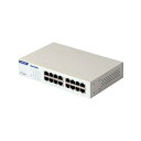 ELECOM エレコム Giga対応スイッチングハブ/16ポート/金属筐体/電源内蔵モデル/ホワイト(EHC-G16MN2-HW)