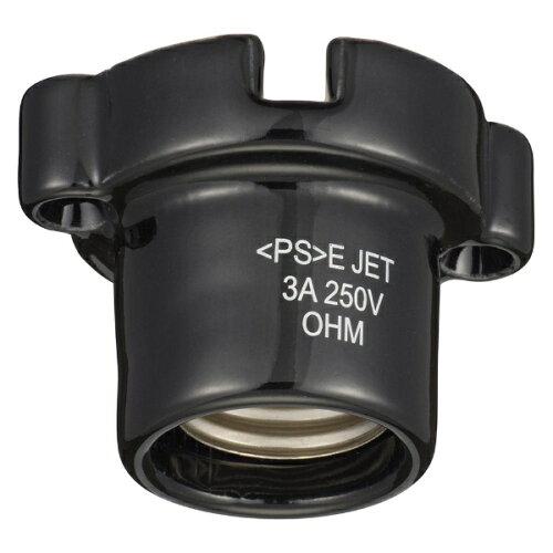 OHM �������ŵ� ����쥻�ץ�����(600W�ޤ�/3A-250V/E26/Ŭ������F�����֥� VVF 1.6�ߥ��2��/�֥�å�) HS-L26ZR-K