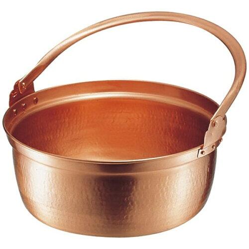 丸新銅器 銅　山菜鍋（内側錫引きなし）30cm【ASV01030】