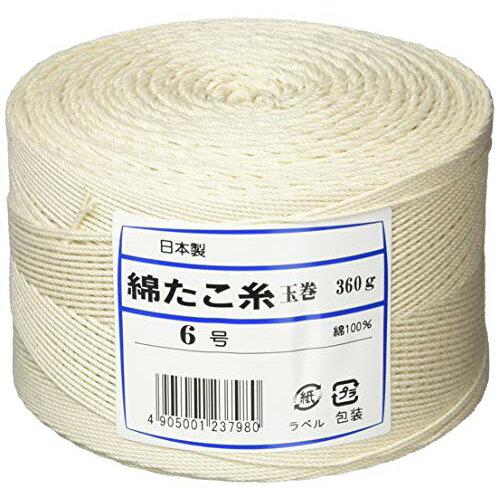 TKG テイケイジイ 遠藤商事 綿　たこ糸（玉巻360g）6号【ATK10006】