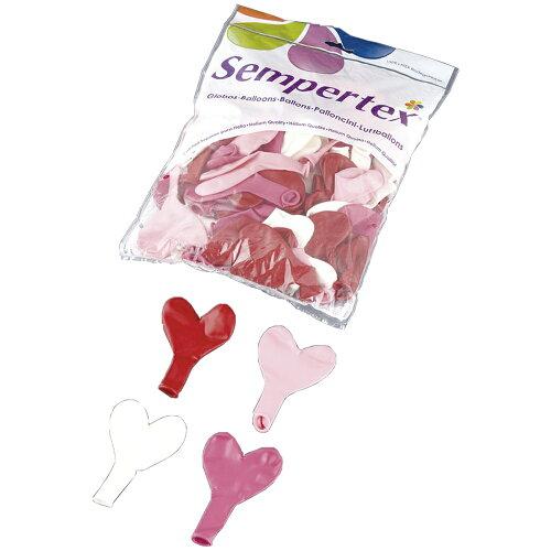 鈴木ラテックス 10インチバルーンハート（100入）パステルアソート【ZHU0801】