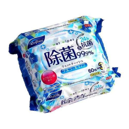 【在庫限即納】ライフ堂 リファインアルコール60枚3個