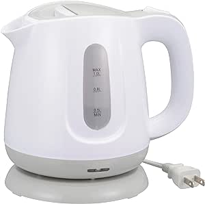 【在庫限即納】OHM オーム電機 電気ケトル(空焚き防止/最大容量1.0リットル/800W/コード長0.7m/グレー)..