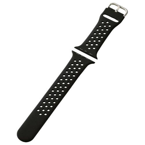 ELECOM エレコム AppleWatch49/45/44/42mm/バンド/シリコン/ブラック(AW-45BDSCNBK)