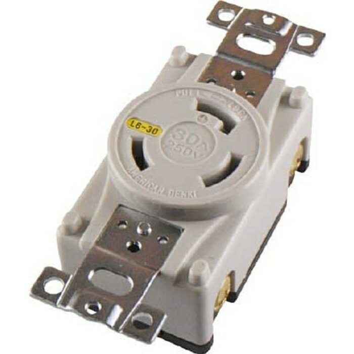 Effective Lights - アメリカ 引掛形　埋込コンセント　白　3320-L6-IV ヒッカケ ウメコミコンセント E