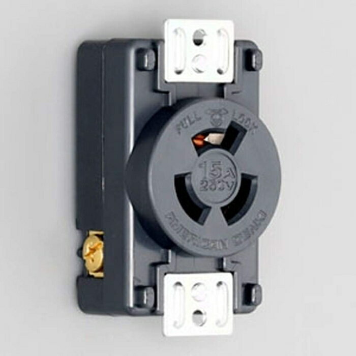 アメリカ 引掛形　パネル用コンセント　3120-P ヒッカケ パネルコンセント E2P