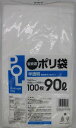 システムポリマー GA-904R 省資源ポリ袋90L 半透明 100P【入数:6】