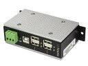 スターテック 4ポート産業用USB 2.0ハブ ESD保護/350Wサージ保護 ウォールマウント