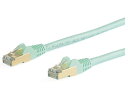 スターテック カテゴリー6A LANケーブル 10M アクア ツメ折れ防止RJ45コネクタ CAT6Aイーサネットケー