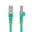 スターテック カテゴリー6A LANケーブル/5M/アクア/ハロゲンフリー/10GBE 500MHZ/100W POE++