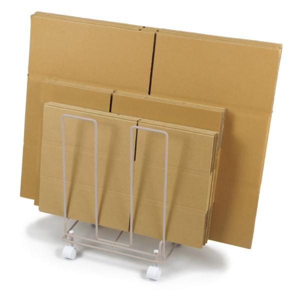 リバティーコーポレーション 段ボールストッカー キャスター付 段ボール 収納 ワームグレー LD-456 StyleStorage